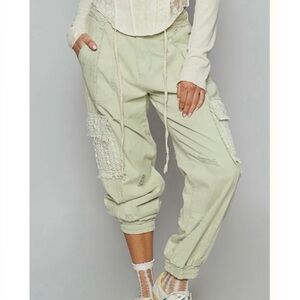 POL Stylish woman’s Distressed Cargo joggers